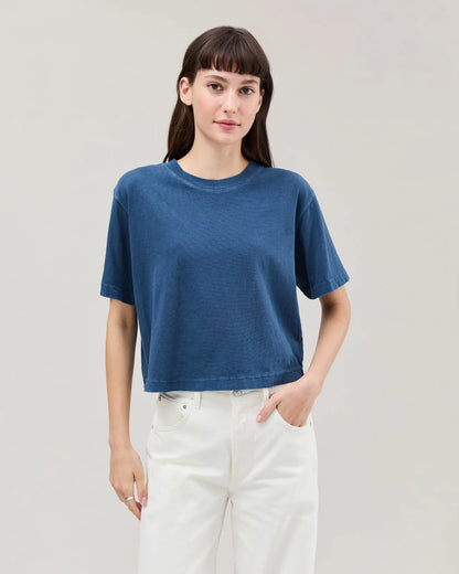 The Relaxed Crop Tee in Moonlit Ocean