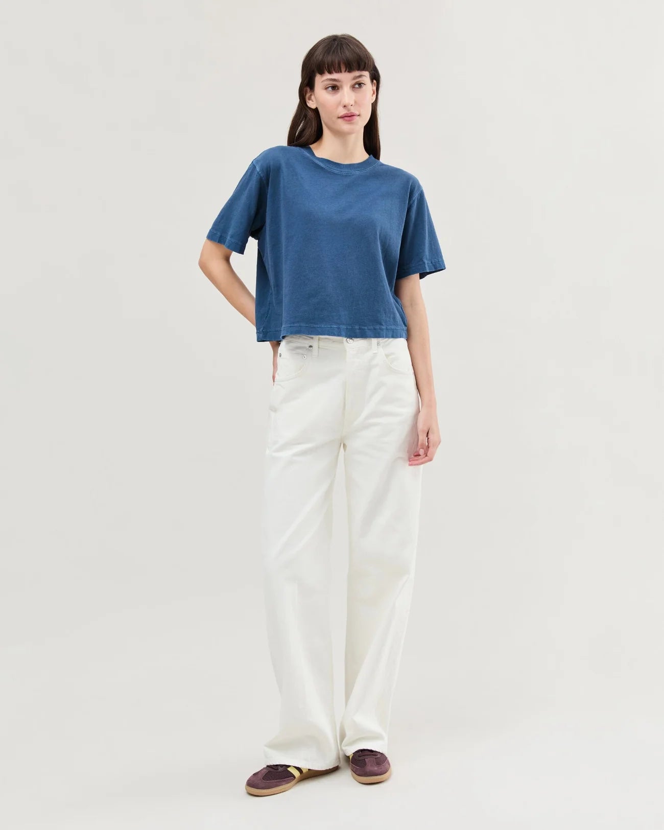 The Relaxed Crop Tee in Moonlit Ocean