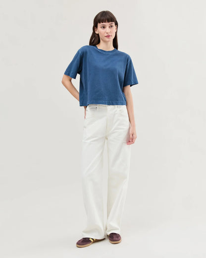 The Relaxed Crop Tee in Moonlit Ocean