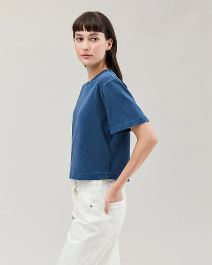 The Relaxed Crop Tee in Moonlit Ocean