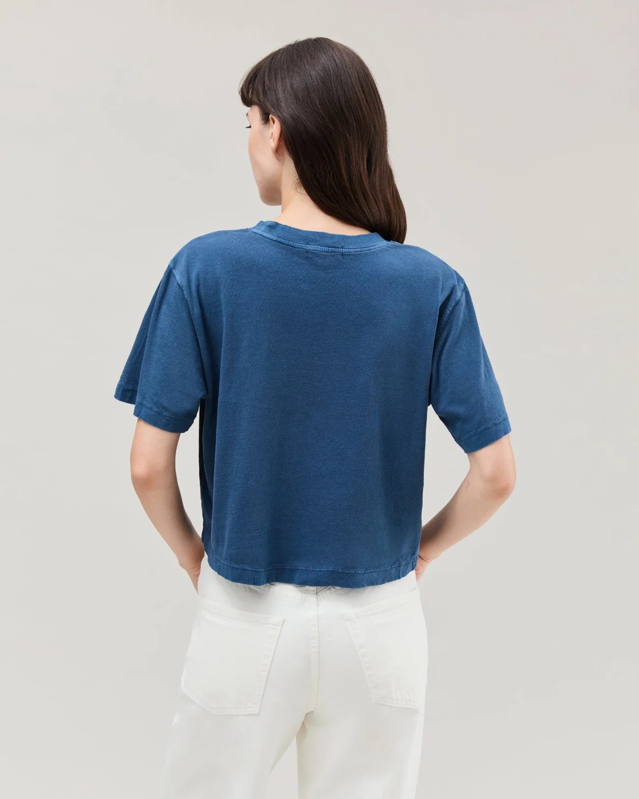 The Relaxed Crop Tee in Moonlit Ocean
