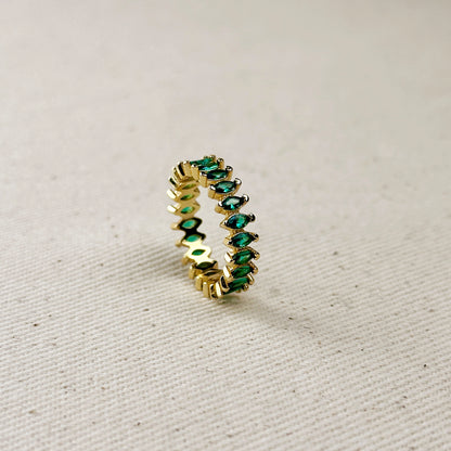 Emerald Marquise Eternity Band