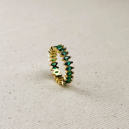 Emerald Marquise Eternity Band