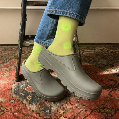 Celeste Crew Socks - Sunny Yellow & Neon