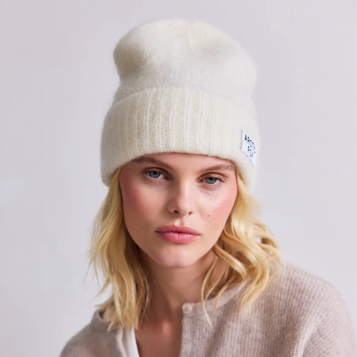 The Mohair Beanie - Winter White