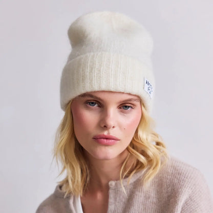 The Mohair Beanie - Winter White