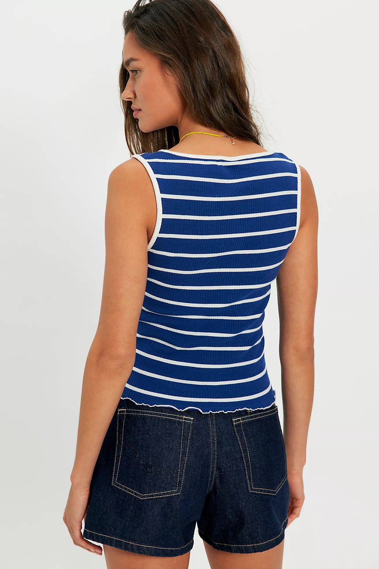 Tilly Striped Vest in Navy