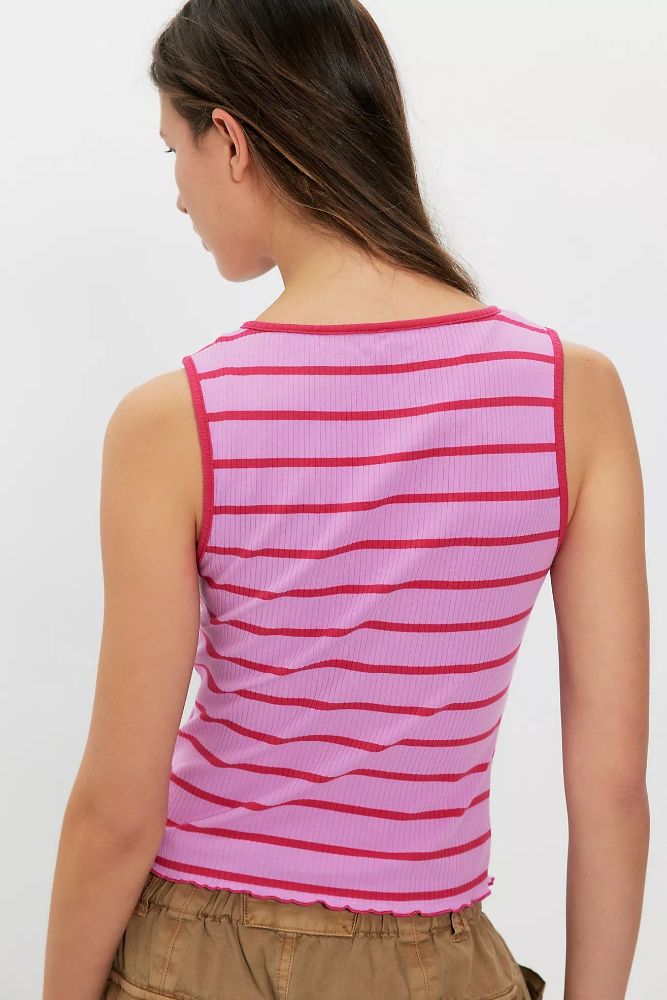 Tilly Striped Vest in Orchid