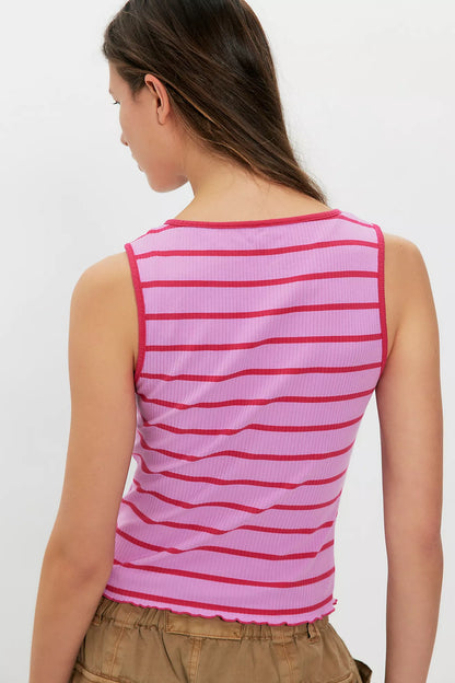 Tilly Striped Vest in Orchid