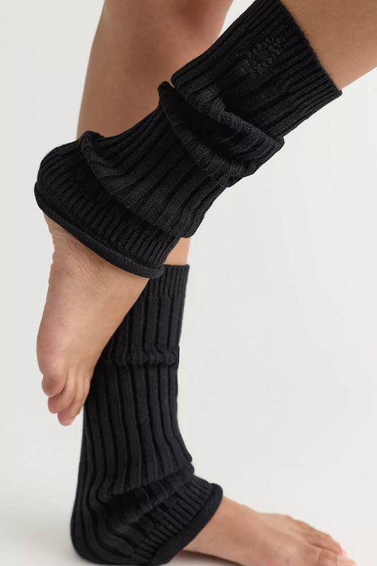 Retro Short Leg Warmers - Black