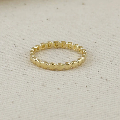 18k Gold Filled Beaded Band