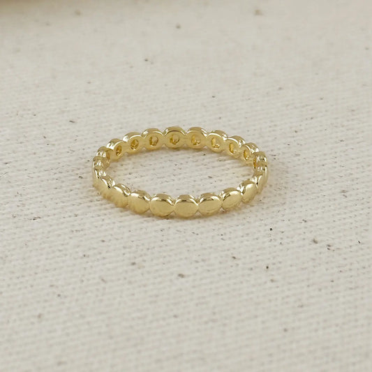 18k Gold Filled Beaded Band