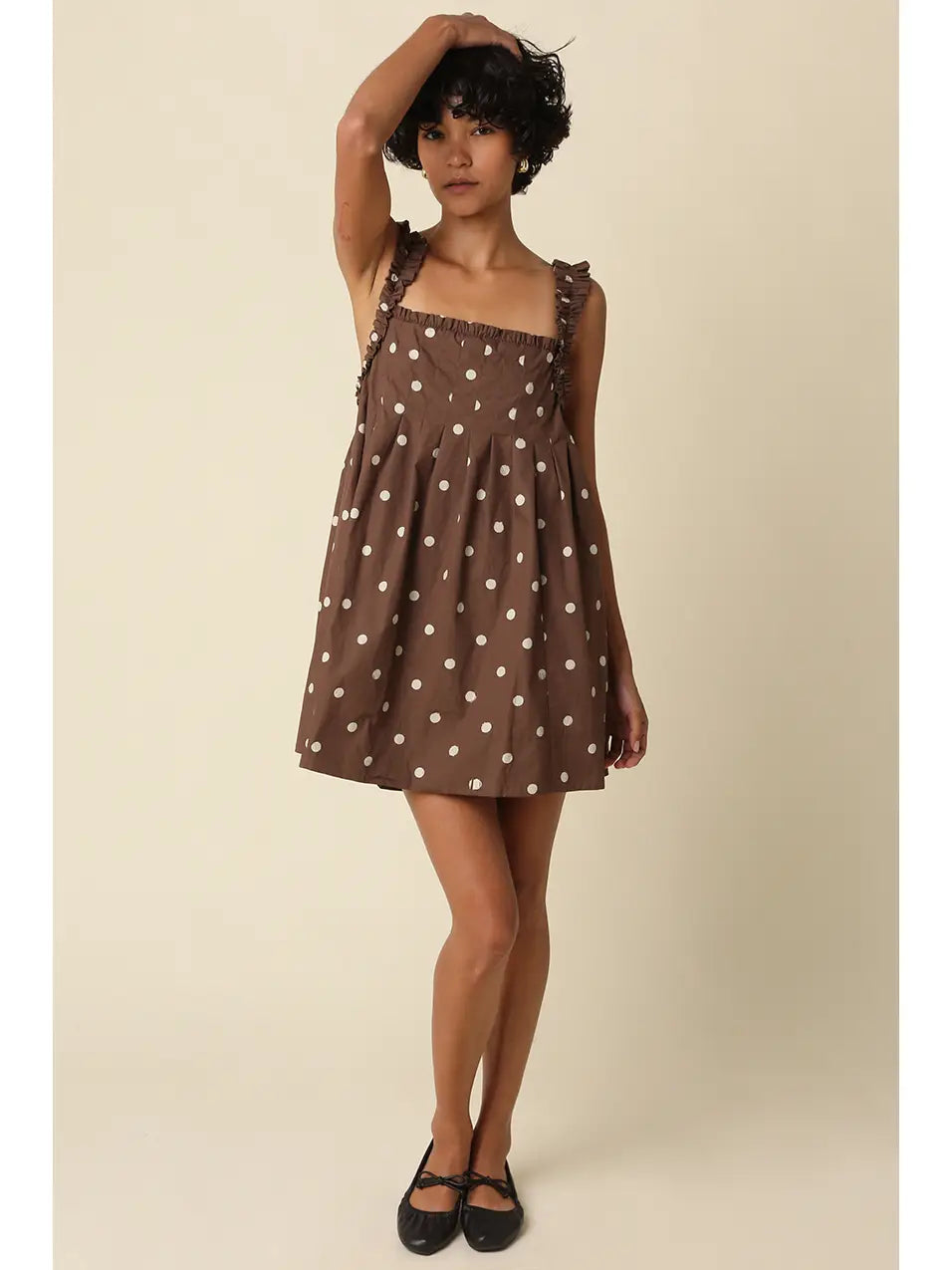 Camila Polka Dot Babydoll Mini Dress