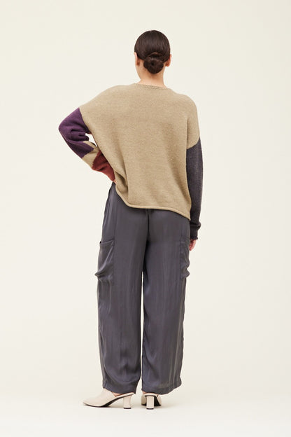 Color Block Sweater Top