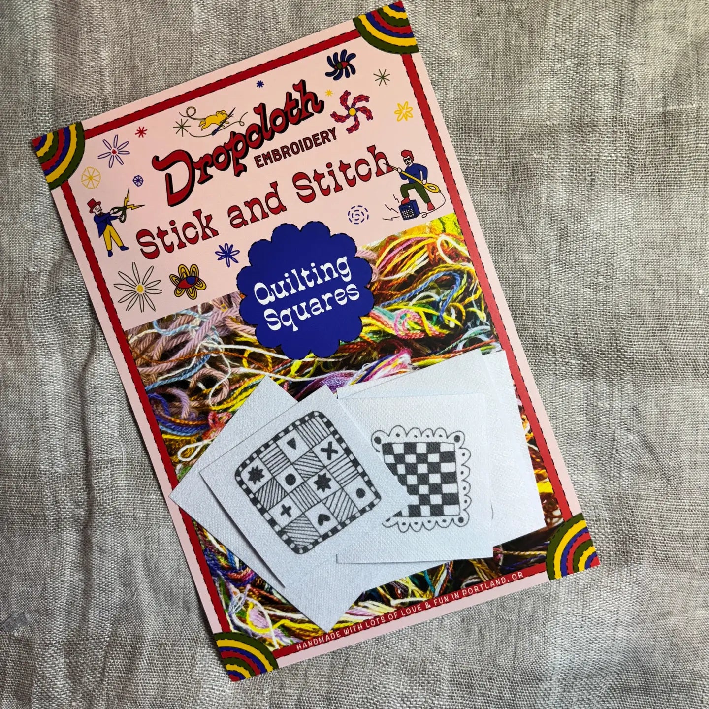 Quilt Squares Stick and Stitch Set