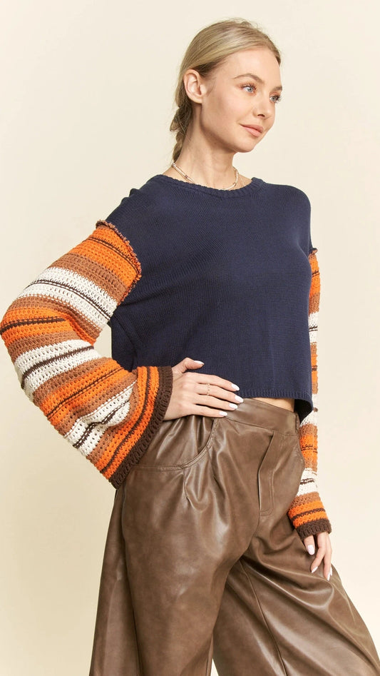 Chunky Knit Striped Pullover