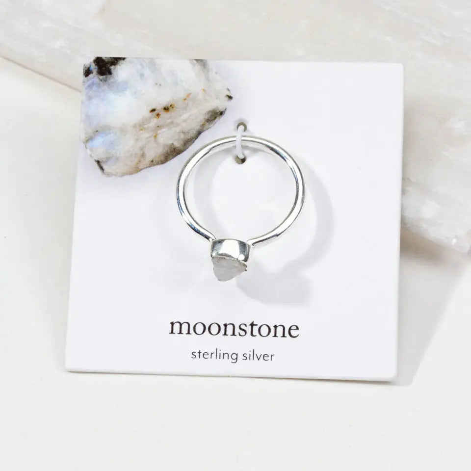 Sterling Silver Shine On Moonstone Ring