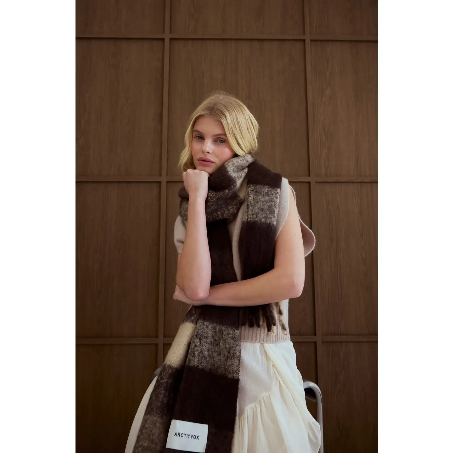 The Reykjavik Scarf - Brown Check