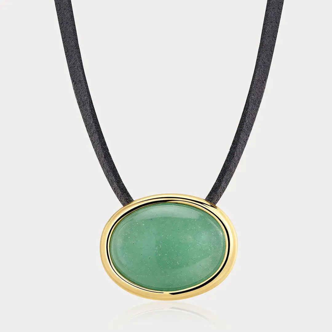 Sunset Stone Cord Necklace