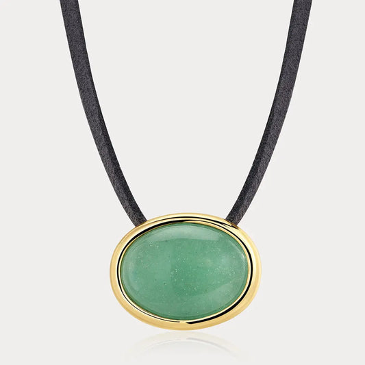Sunset Stone Cord Necklace