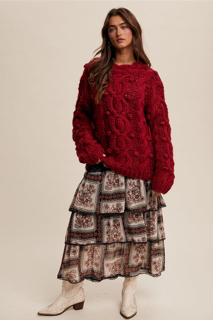 Chunky Cable Knit Sweater