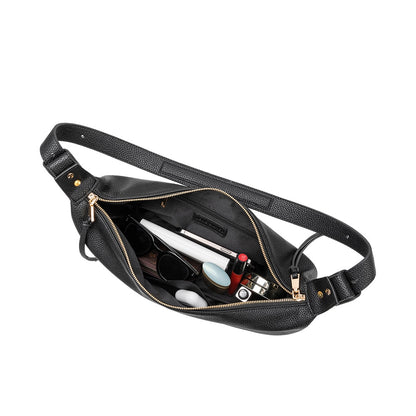 Hayden Black Recycled Vegan Crossbody Bag