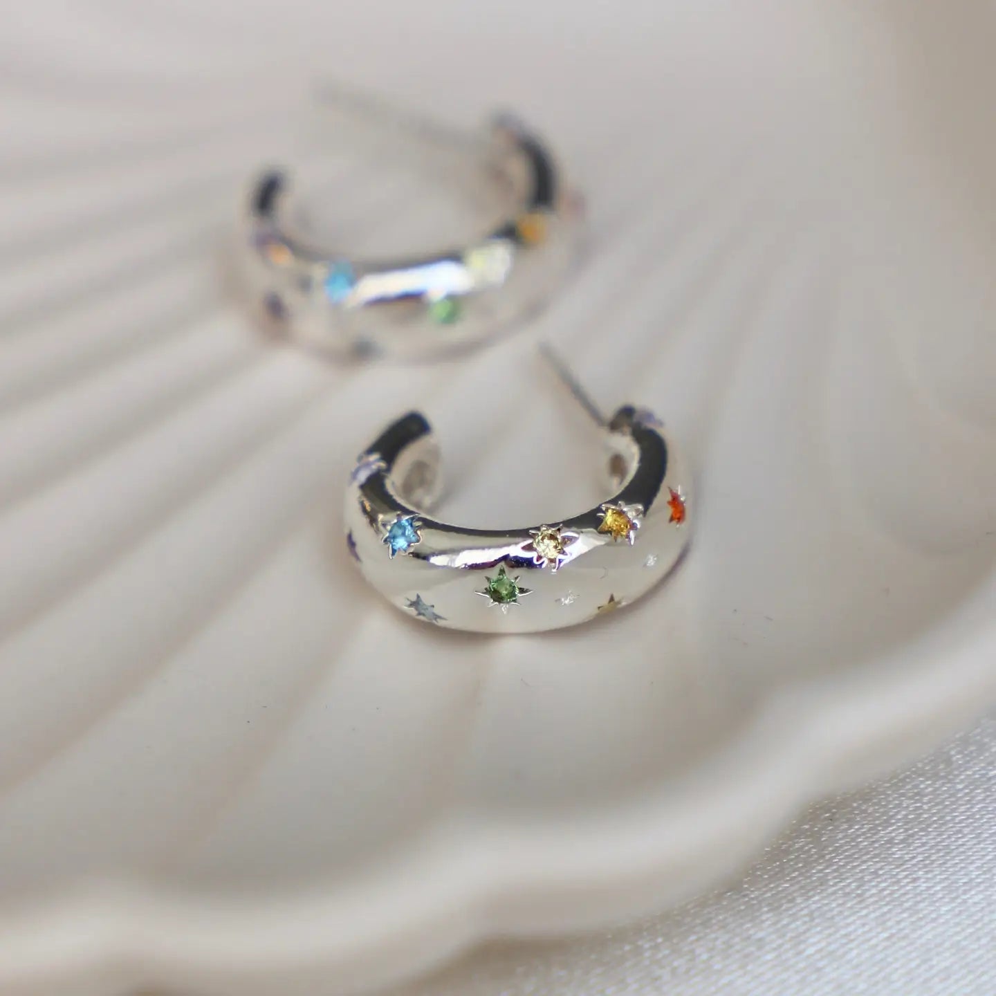 Penny Star Hoop - Silver