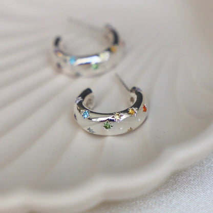 Penny Star Hoop - Silver