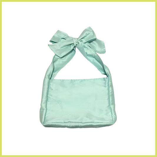 Aquamarine Tie-Strap Bag