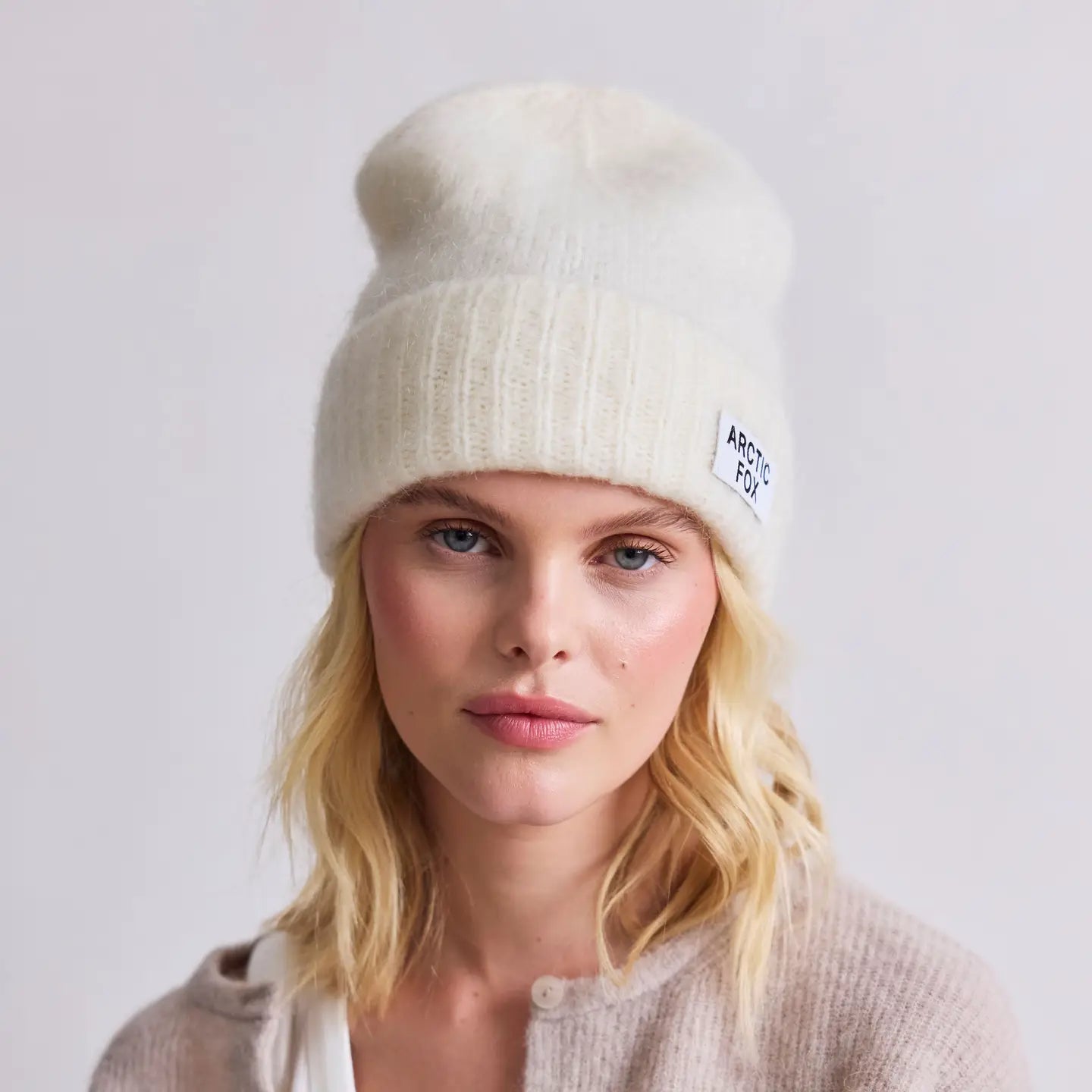 The Mohair Beanie - Winter White