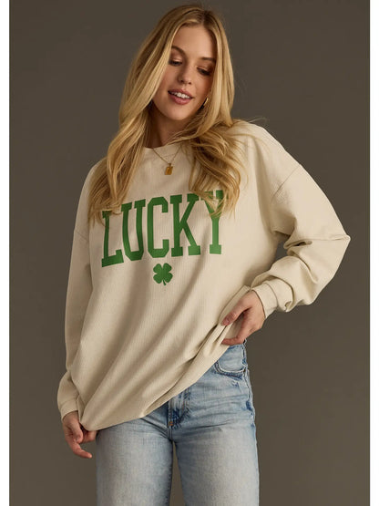 Lucky Ribbed Sweatshirt