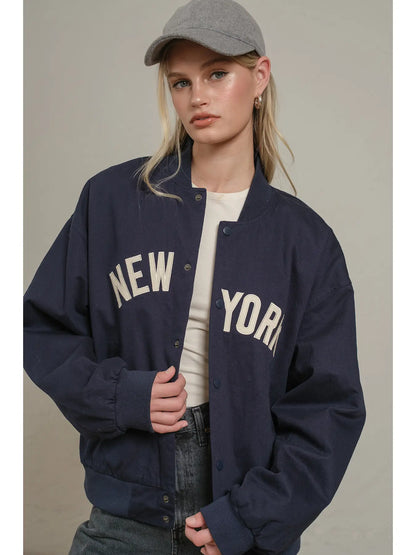 New York Patchwork Varsity Jacket