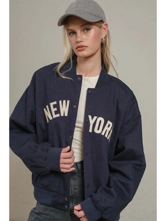 New York Patchwork Varsity Jacket