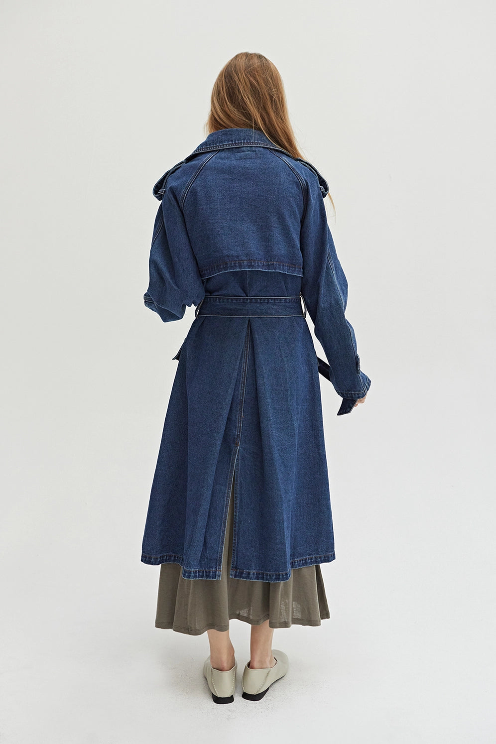 Jaylene Denim Trench Coat