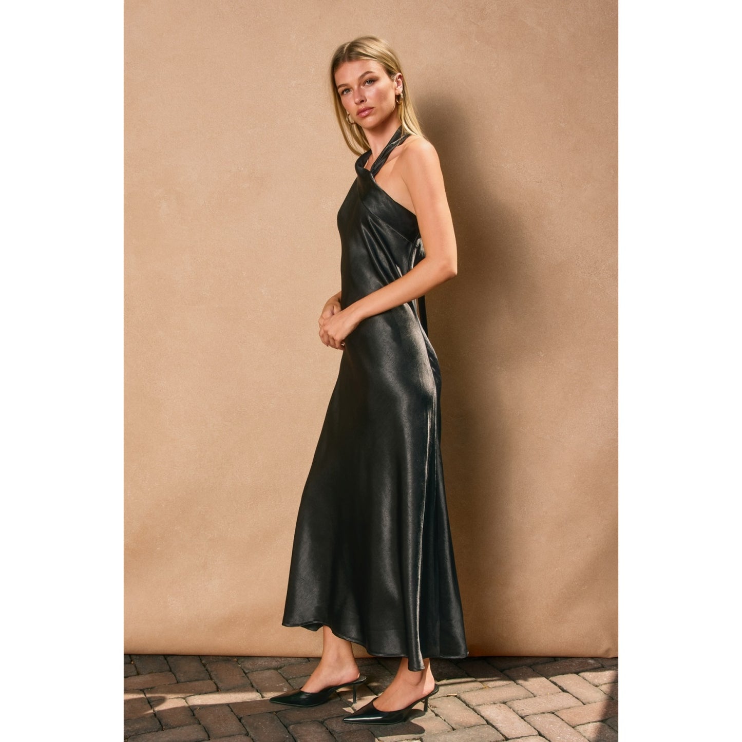 Moon City Halter Neck Midi Dress