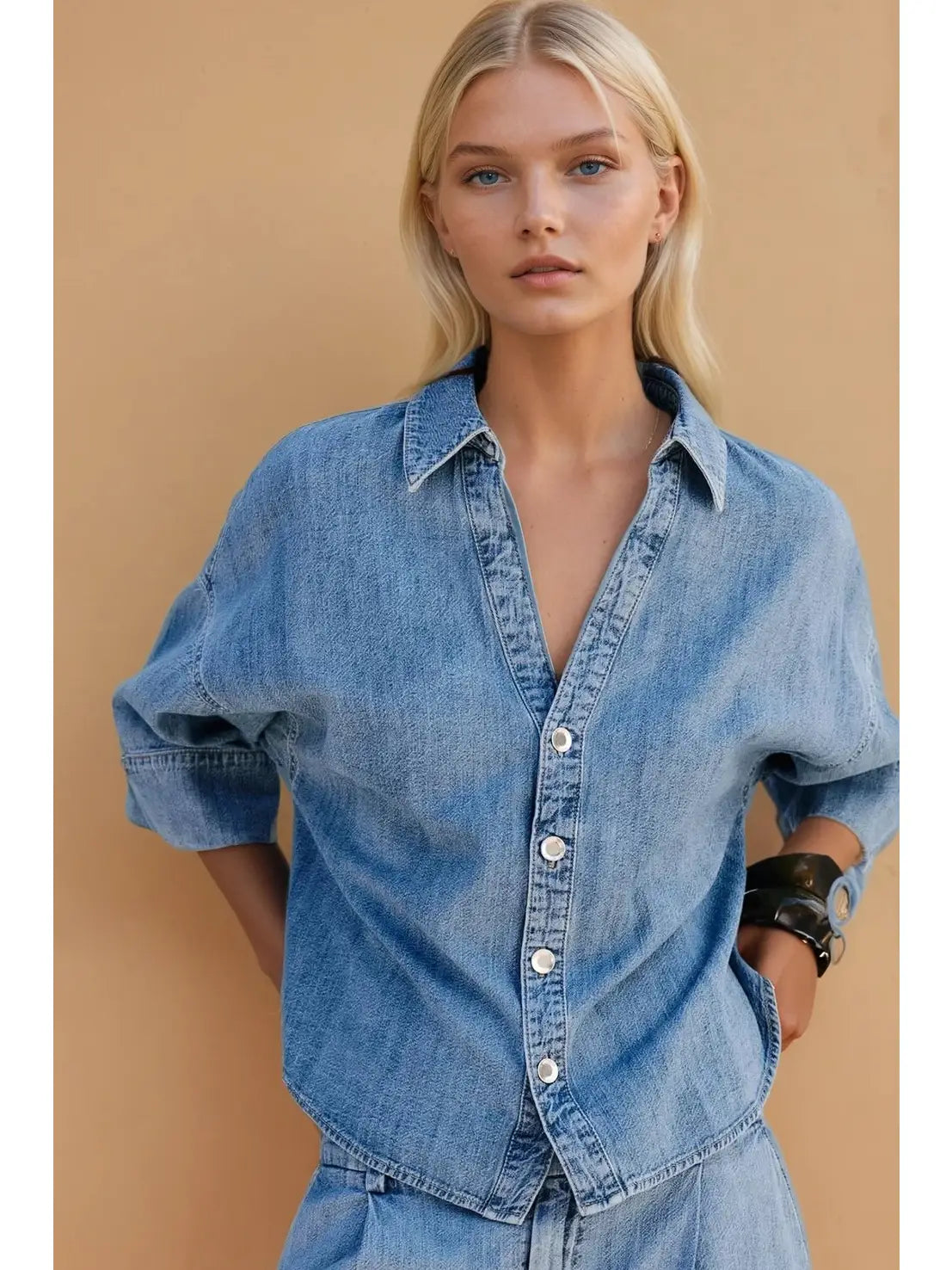 Oversized Denim Button Up