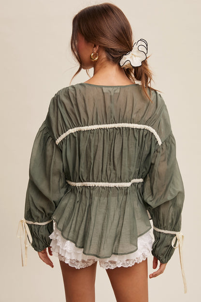Ribbon Tie Blouse