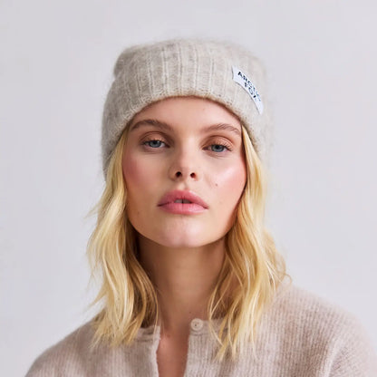 The Mohair Beanie - Alpine Ecru