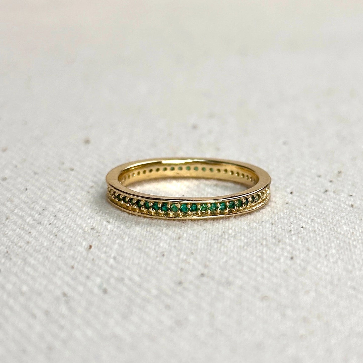 Eternity Band Ring in Emerald