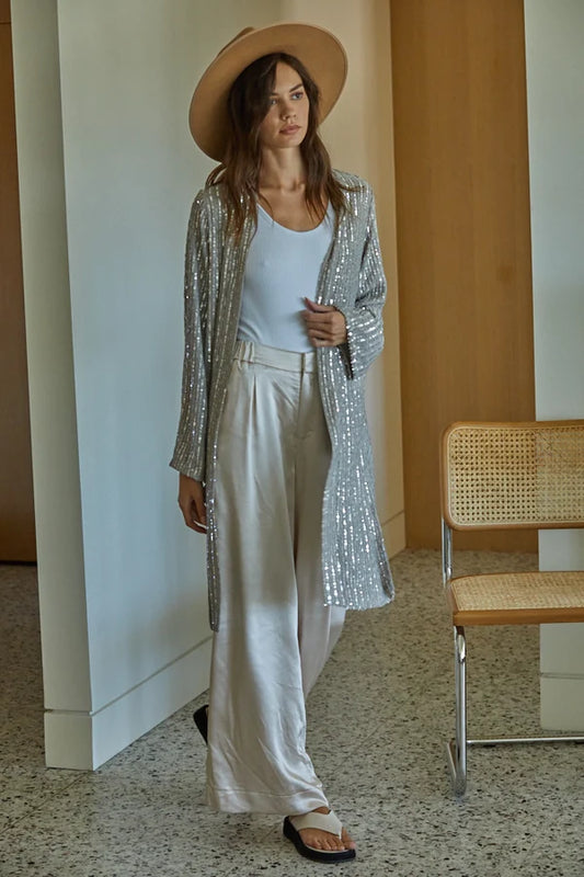 Sequin Maxi Cardigan