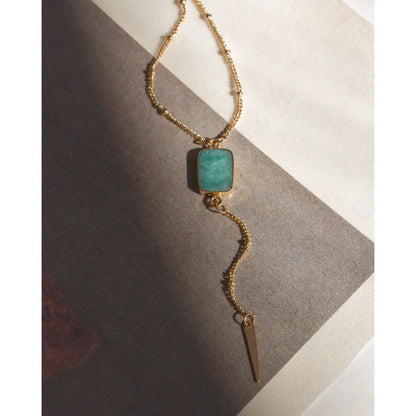 Tranquil Spike Lariat Necklace