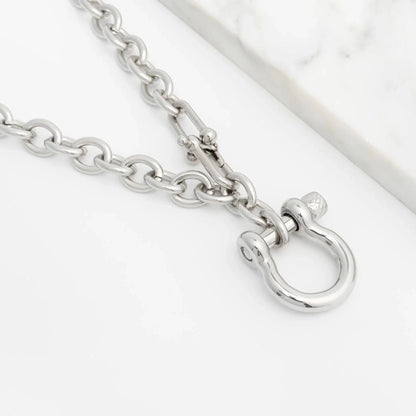 The Y Necklace in Stainless Steel