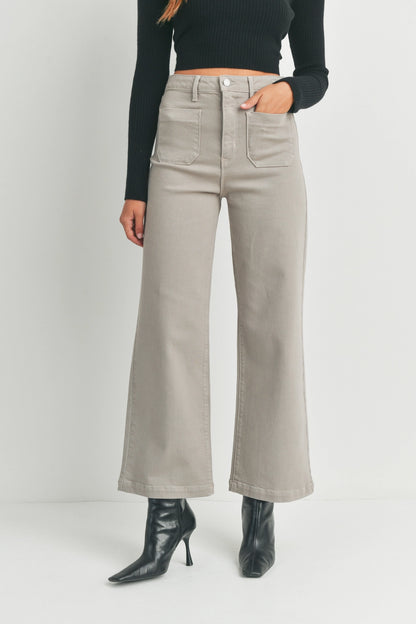 Patch Pocket Wide Leg Pant