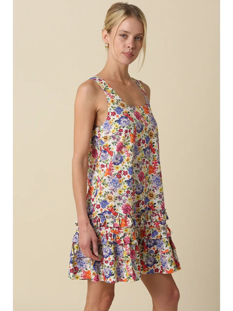Saniya Floral Tiered Mini Dress