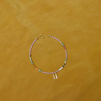 Single Strand Anklet in Lilac