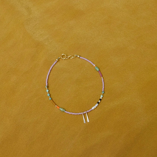 Single Strand Anklet in Lilac