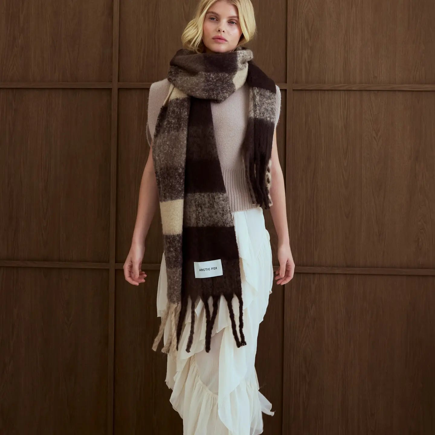 The Reykjavik Scarf - Brown Check