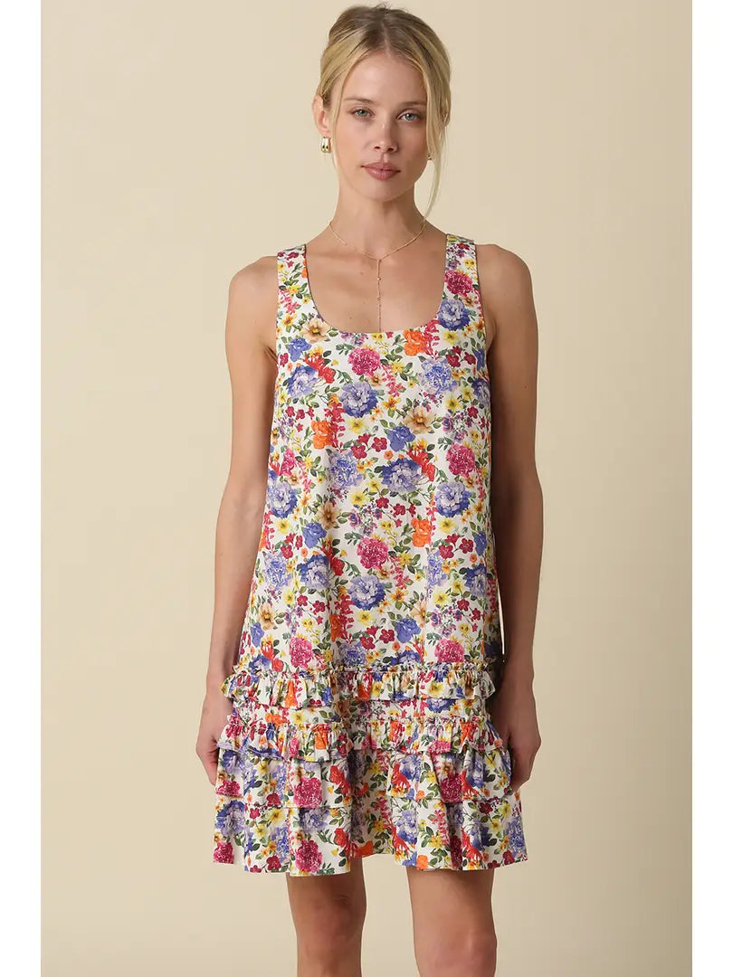 Saniya Floral Tiered Mini Dress
