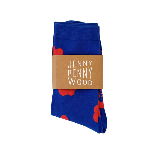 Celeste Crew Socks - Brick & Rave Blue