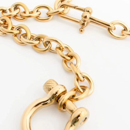The Y Necklace in 18K Gold PVD